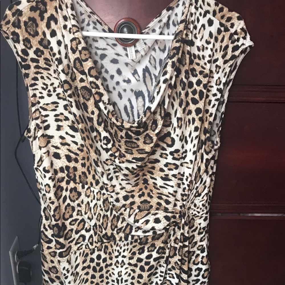 Madison slinky leopard print dress